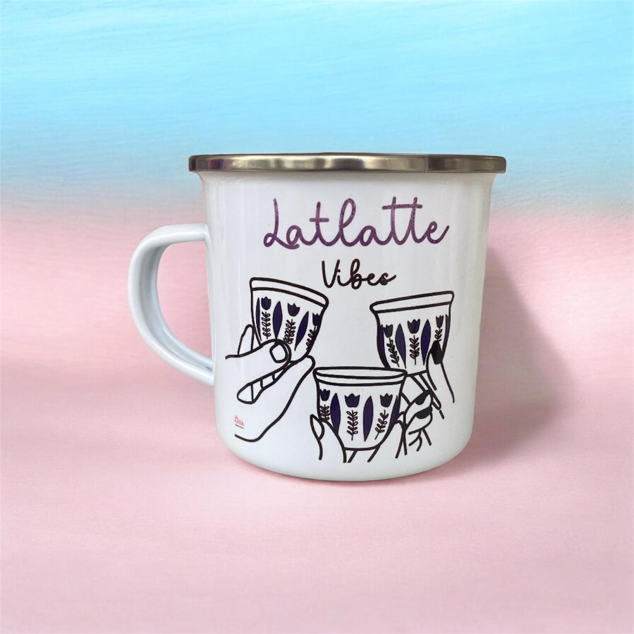 "Latlatte Vibes" Enamel Mini Mug