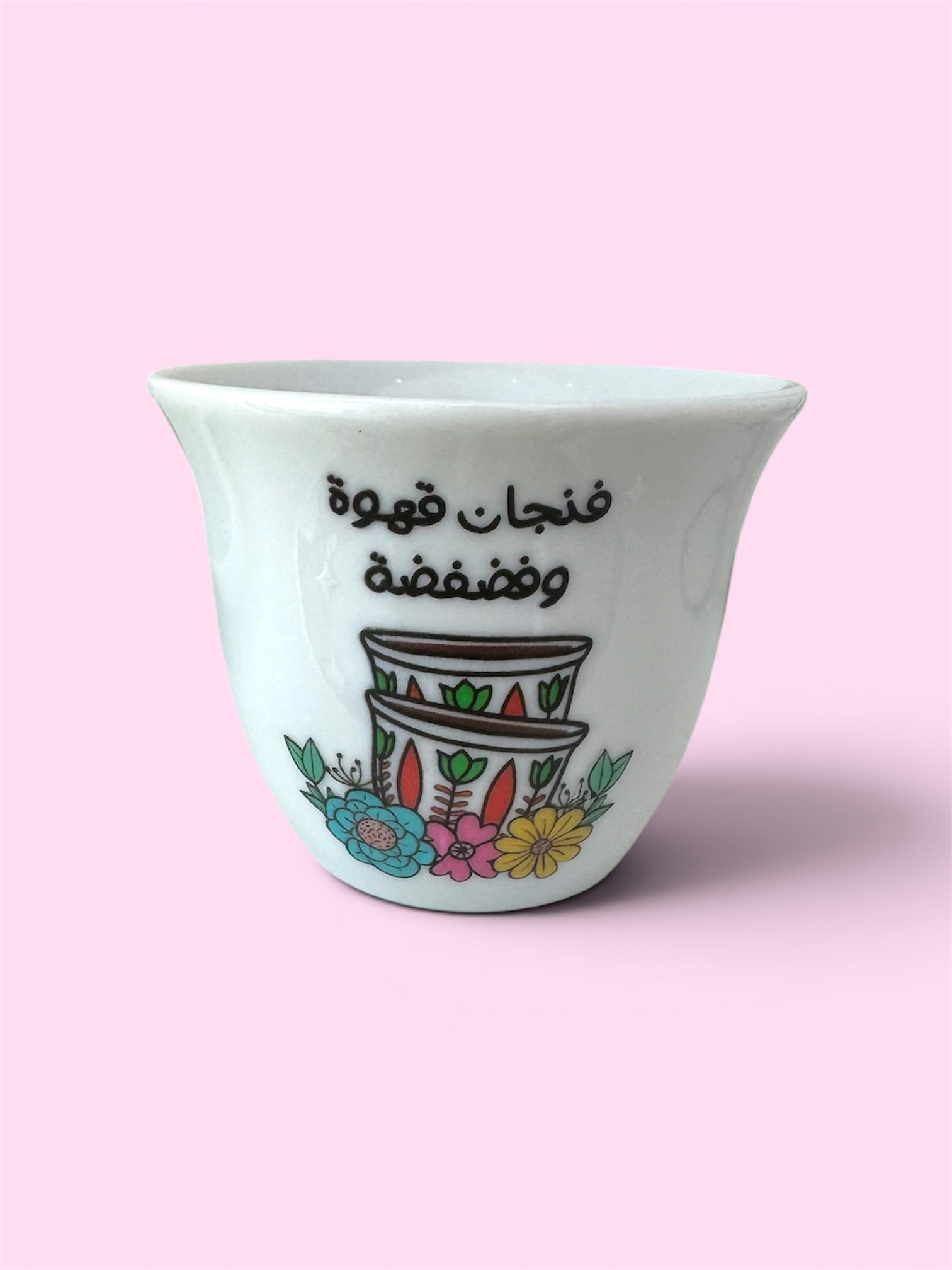 “قهوة وفضفضة" espresso cup